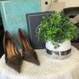 Enigma Brown Leather Heels